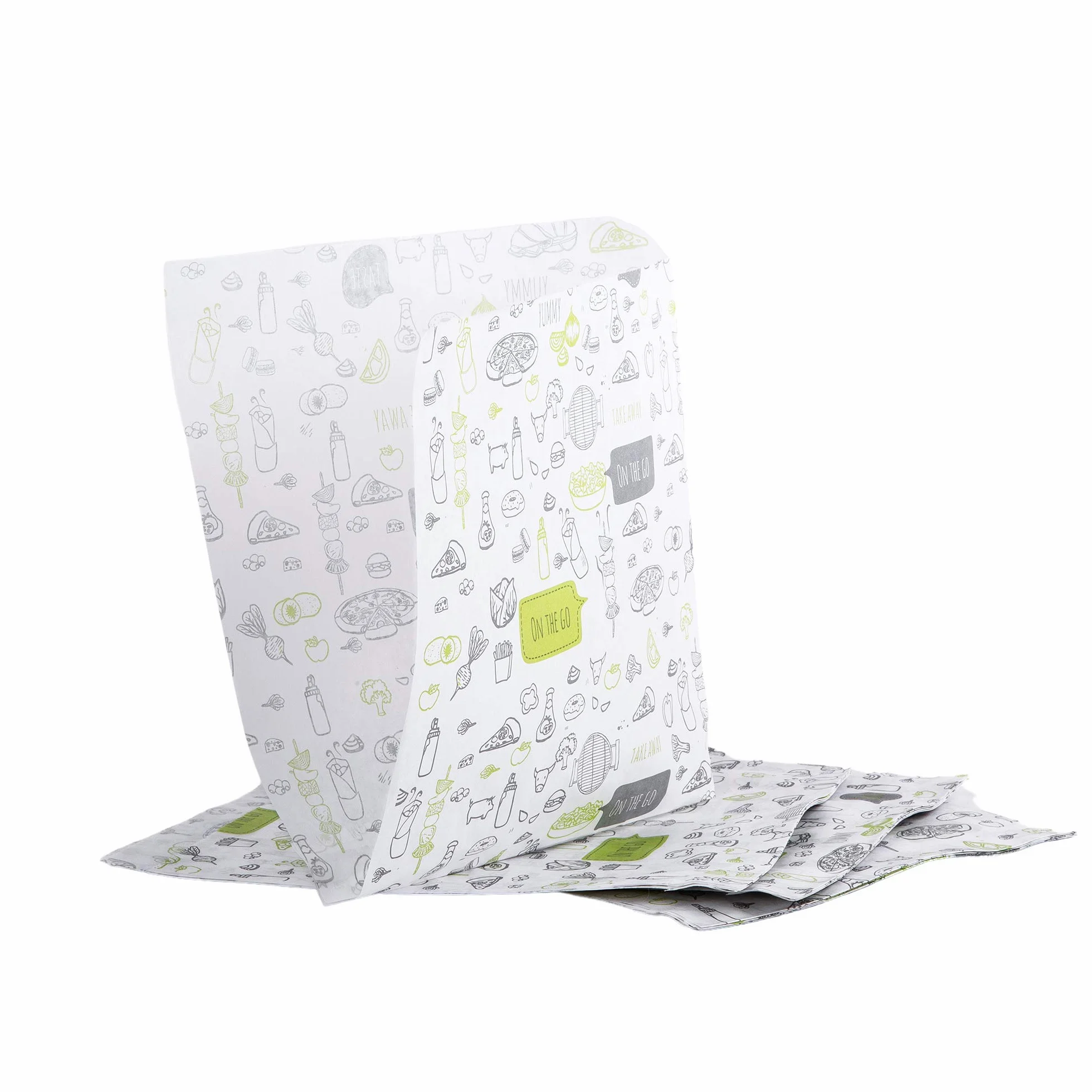(opakowanie zawiera 400 sztuk) Oldnews, opakowanie do majsterkowania 170 x 170 mm papier Merchandise 17 x 17 cm worek na lunch puszka na żywność burgery frytki