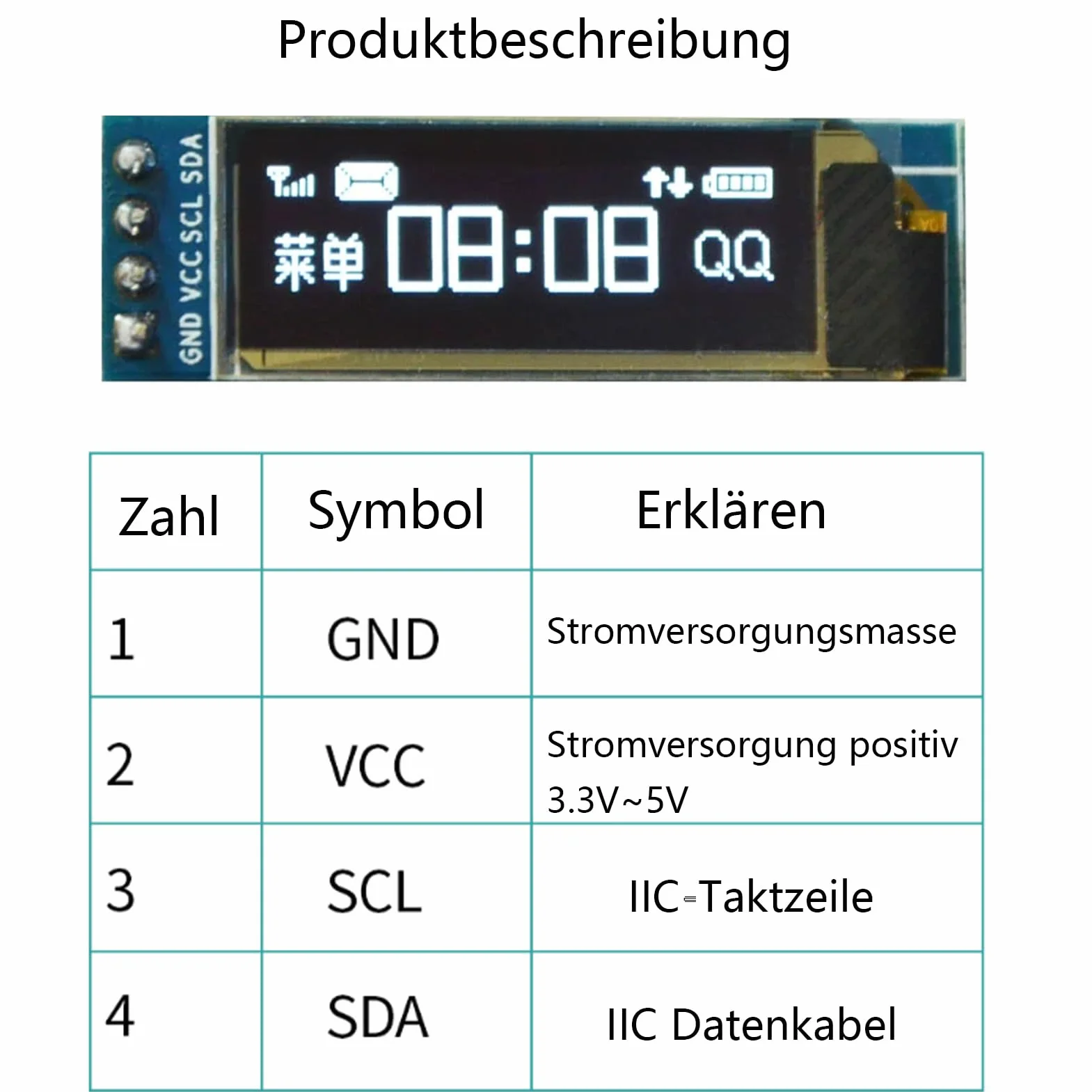 GERUI 3 moduły wyświetlacza OLED LCD o przekątnej 0,91", mały moduł IIC, 128 x 32 cm, wyświetlacz LCD, kompatybilny z 3,3 V-5 V, innymi mikrokontrolerami, białe