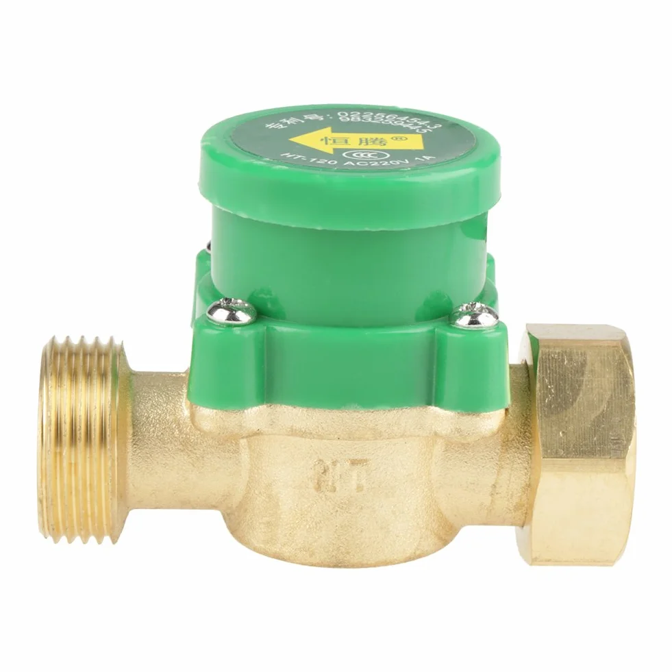 1 szt. HT-120 AC220V 1A G3/4"-3/4" Przełącznik czujnika przepływu pompy wodnej do zwiększania ciśnienia wody i obiegu ciepłej wody