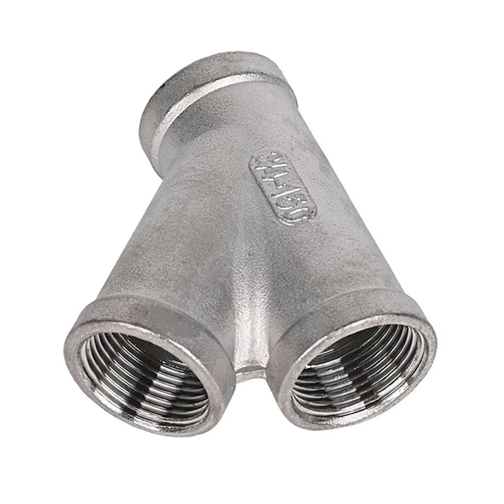 1 Szt. 1/4" 3/8" 1/2" 3/4" 1" 1-1/4" 1-1/2" 2" Gwint Żeński Trójnik Skośny, 304 Stal Nierdzewna W Kształcie Litery Y 45 Stopni Trójnik Łączniki Rurowe(3/4")