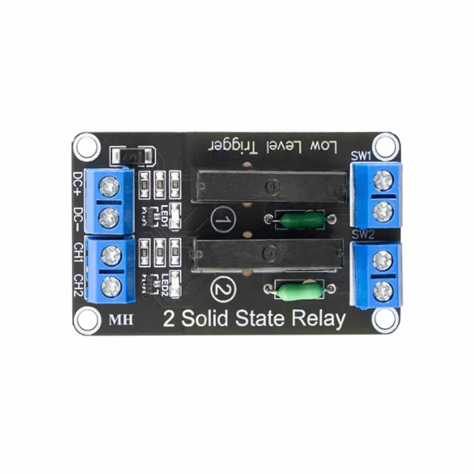 3 x 2-kanałowy moduł przekaźnika 5 V DC Solid State Relay kompatybilny z Arduino i Raspberry Pi, Low Level Trigger Power Switch Relay Board