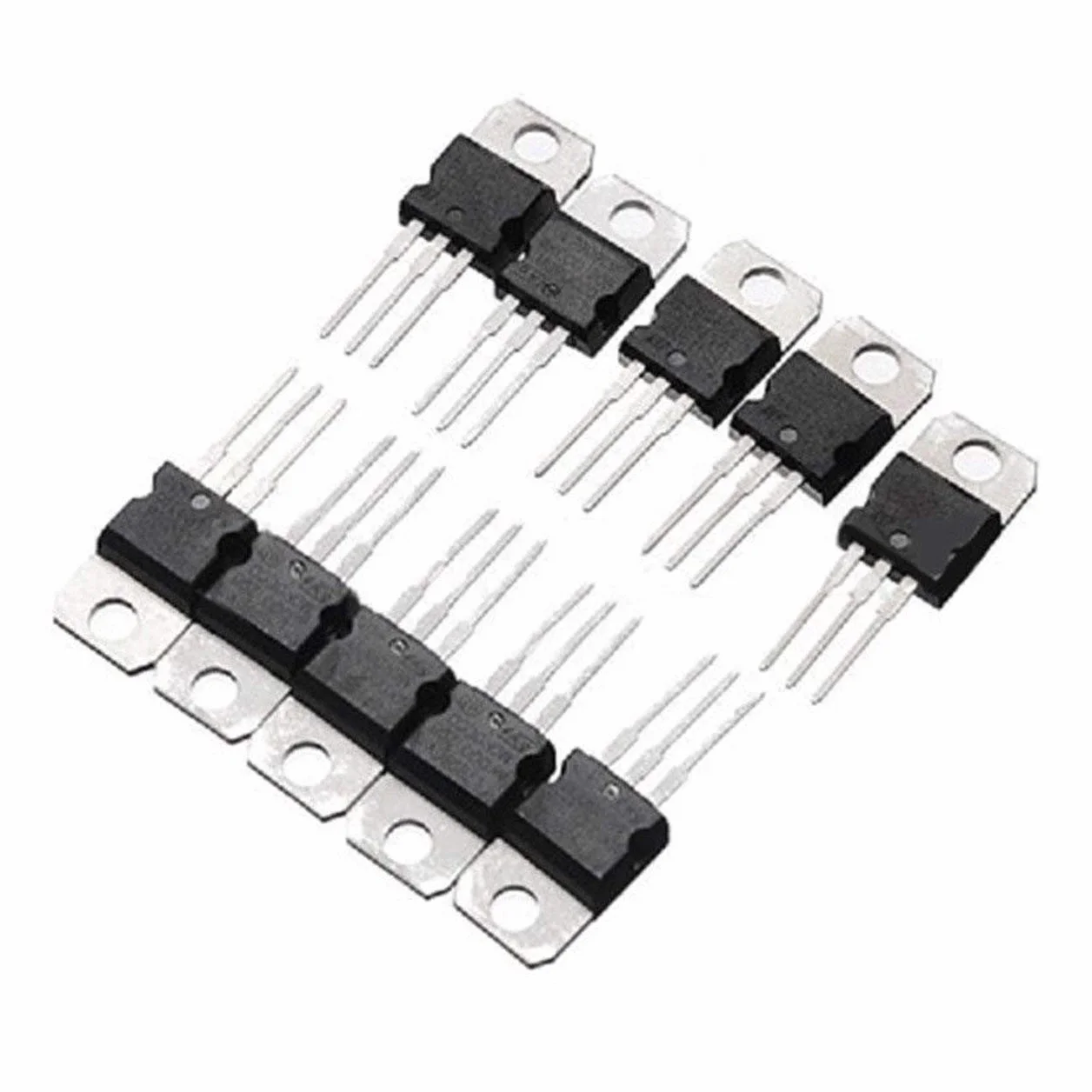 DollaTek 50 szt. 10 wartości LM317T-L7824 regulator napięcia tranzystora zestaw asortymentu pudełko zestaw 3-pinowy zacisk T0-220 tranzystory do naprawy DIY