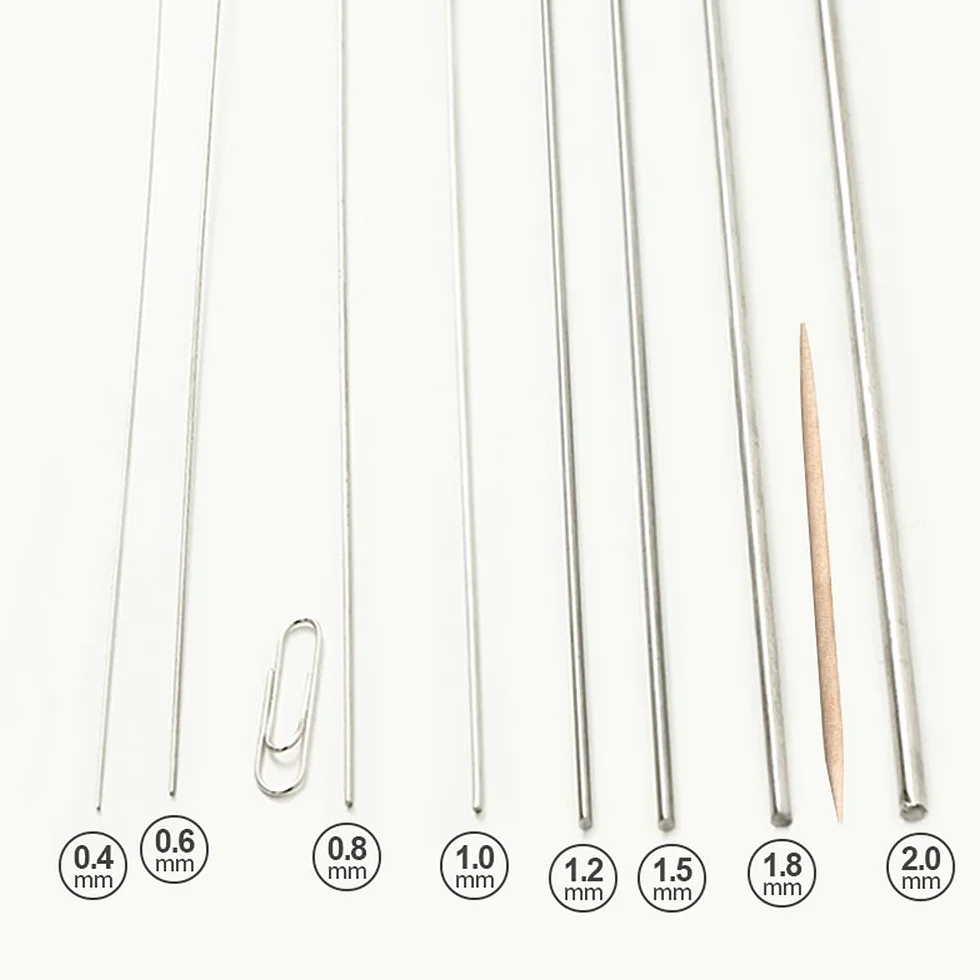 20 szt. 50 cm drut sprężynowy ze stali nierdzewnej twardy drut pełny twardy prosty drut 0,2-3 mm drut ze stali sprężynowej (1,2 mm)