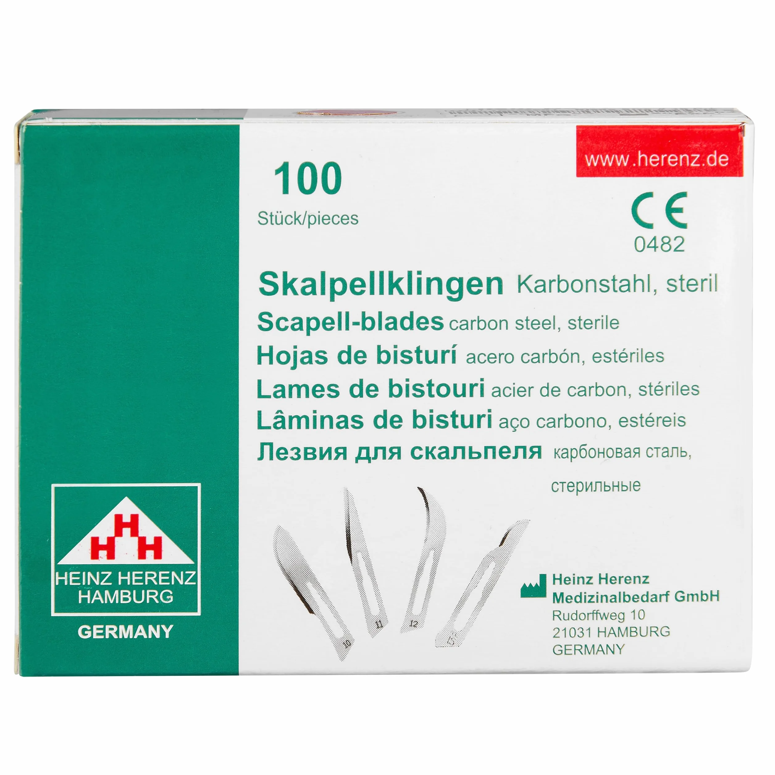 100 sztuk ostrzy skalpela figurka 20 do uchwytu na skalpela nr 4 - pojedynczo sterylnie zapakowane