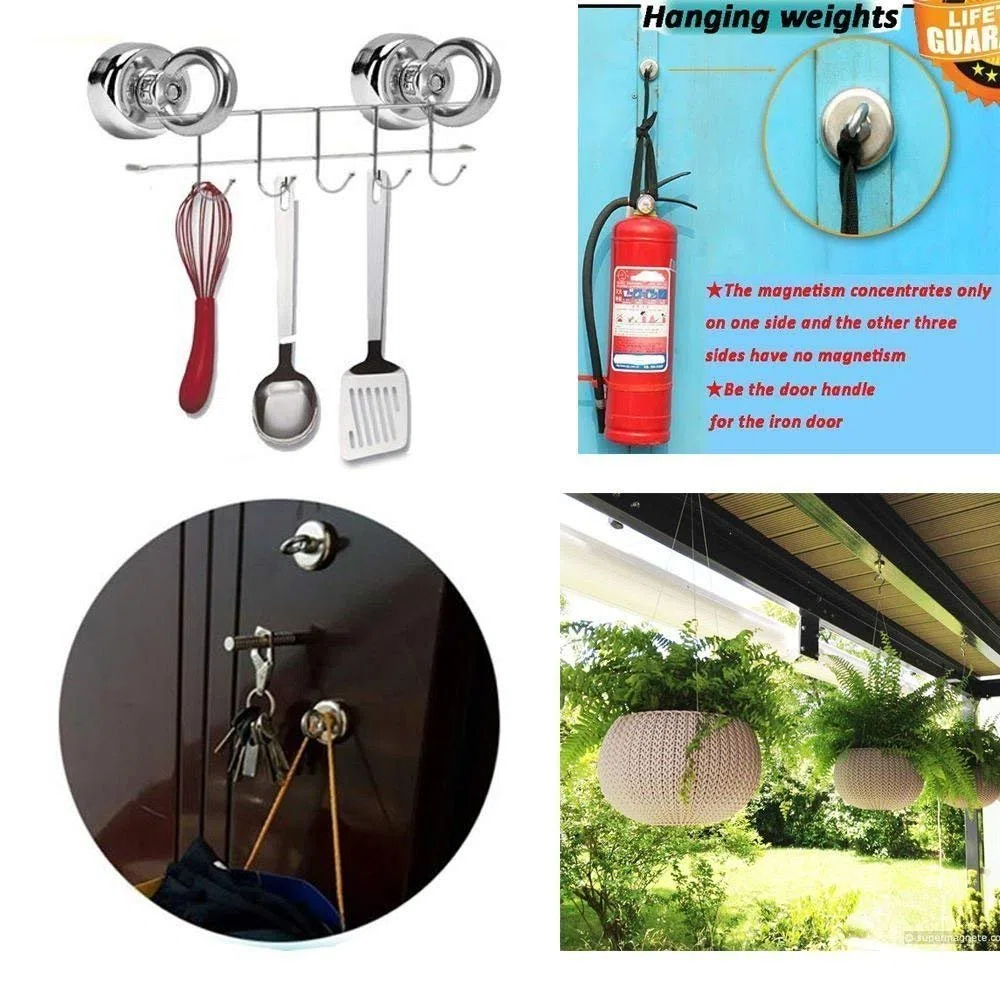 Wukong Magnes do łowienia ryb 80 kg, bardzo silne magnesy, 48 mm, duży magnes neodymowy do wędkarstwa magnetycznego, nauki, przemysłu i ratownictwa