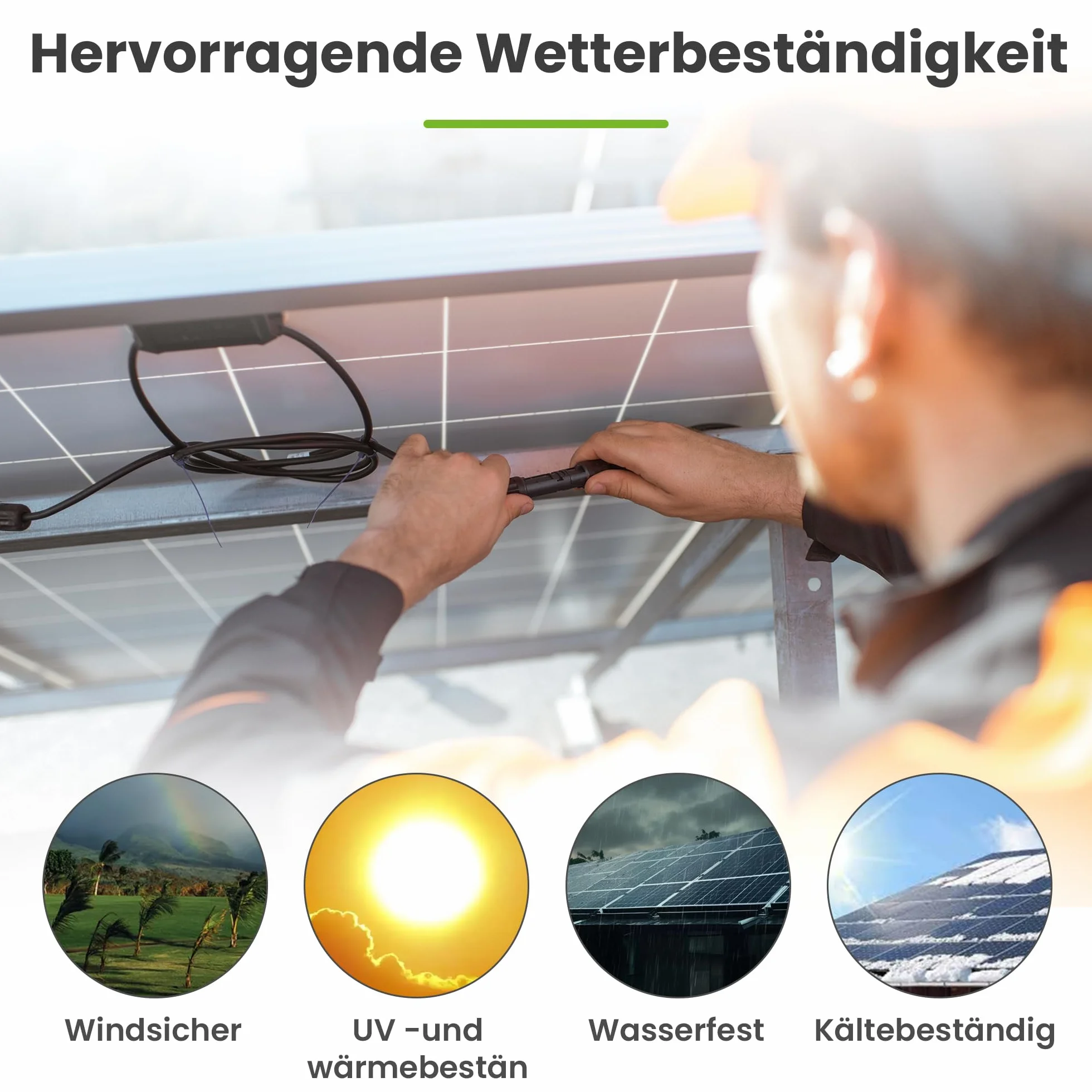 Offgridtec 1 m 4 mm² kabel połączeniowy z wtyczką PV