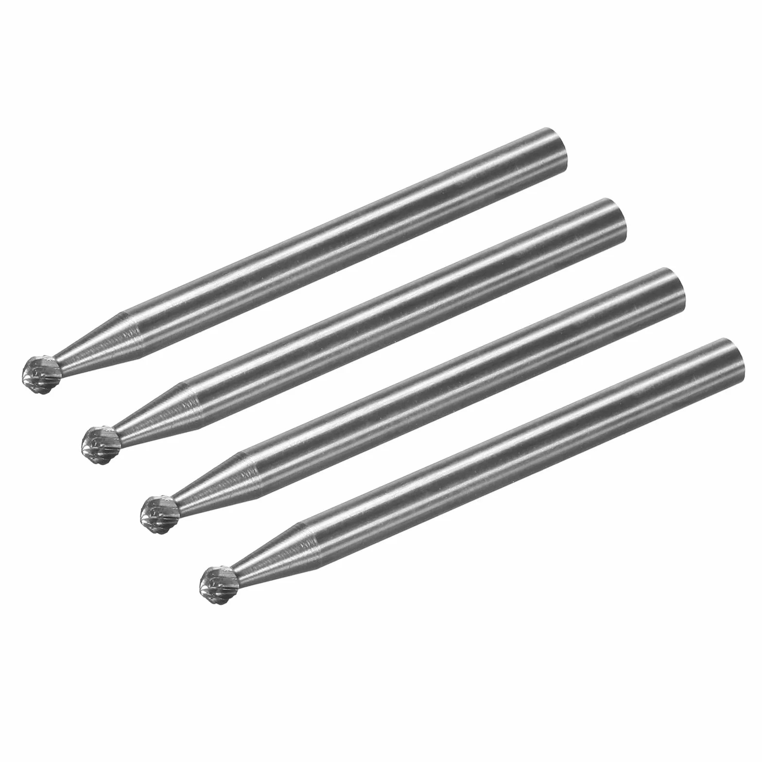 QUARKZMAN Frezy obrotowe z węglika wolframu 1/8" pojedyncze cięcie kula 2 mm 4 szt