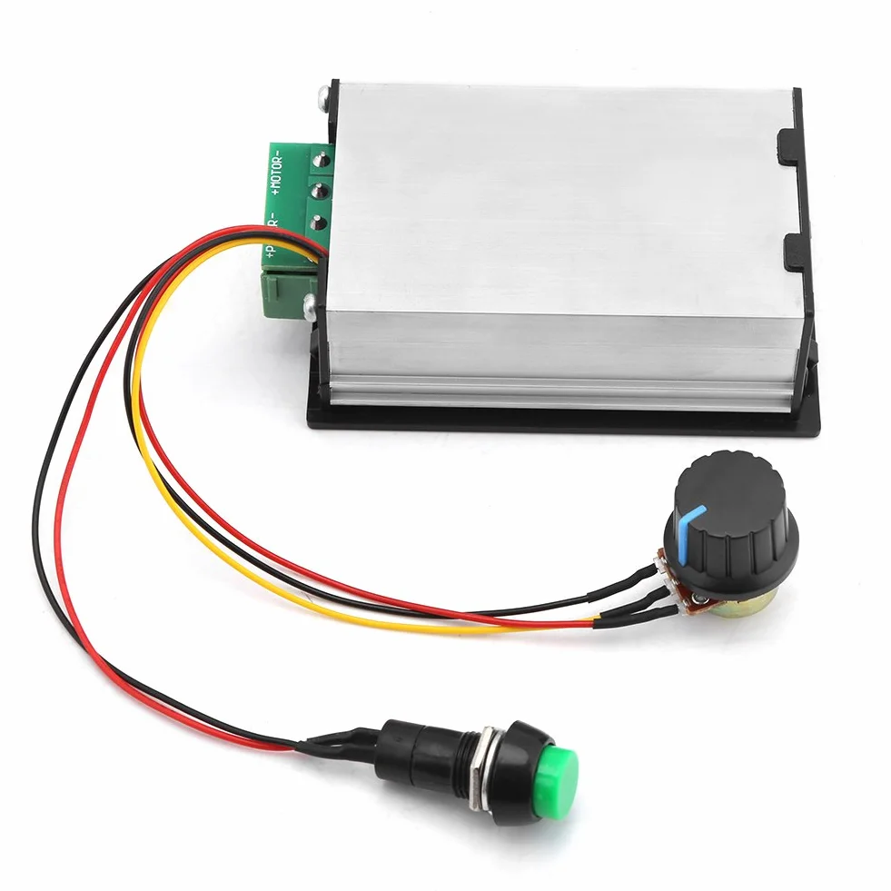 DC 6-60V 12V 24V 36V 48V 30A PWM DC Motor Speed Controller (PWM) Speed Adjustable Stepless Governor Regulator, Motor Speed Controller with Start Stop Switch