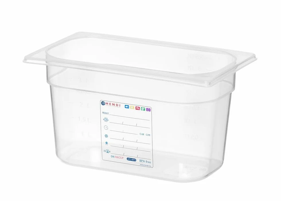HENDI Pojemnik GN 1/4 - HACCP - 4 L - 265x162x(H)150mm