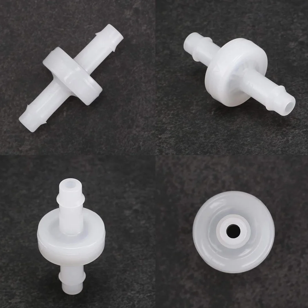 4 szt. Zawór zwrotny z tworzywa sztucznego, półprzezroczysty jednokierunkowy zawór zwrotny, plastikowy zawór zwrotny, do uzdatniania wody, przemysłu maszynowego (4 rozmiary)