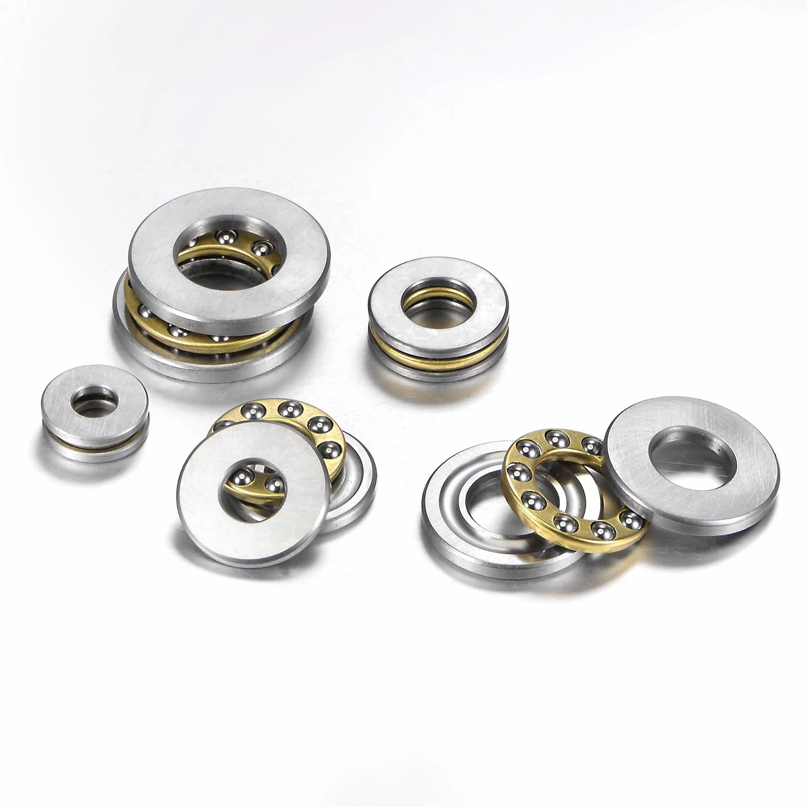 QUARKZMAN 5 szt. F8-22M Miniaturowe łożysko oporowe kulkowe 8 mm otwór 22 mm OD 7 mm grubość stal chromowana z podkładkami do przenośników systemy maszyn narzędzia