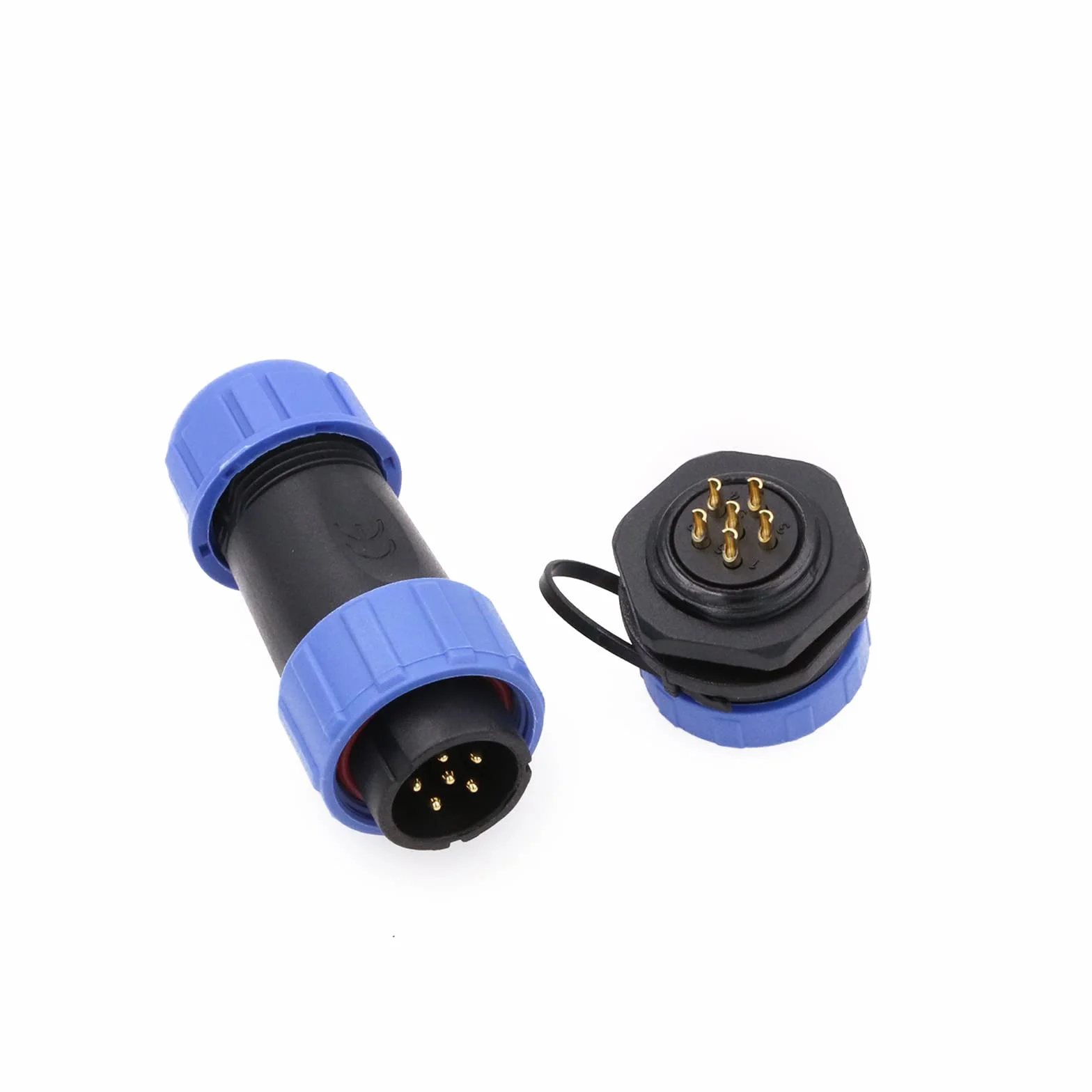 SP21 2-pinowe złącze kabla lotniczego, 2-12-pinowe, męskie i żeńskie, do montażu na panelu, wodoodporne, przemysłowe złącze zasilania elektrycznego (6-pinowe, montaż panelowy, męskie)