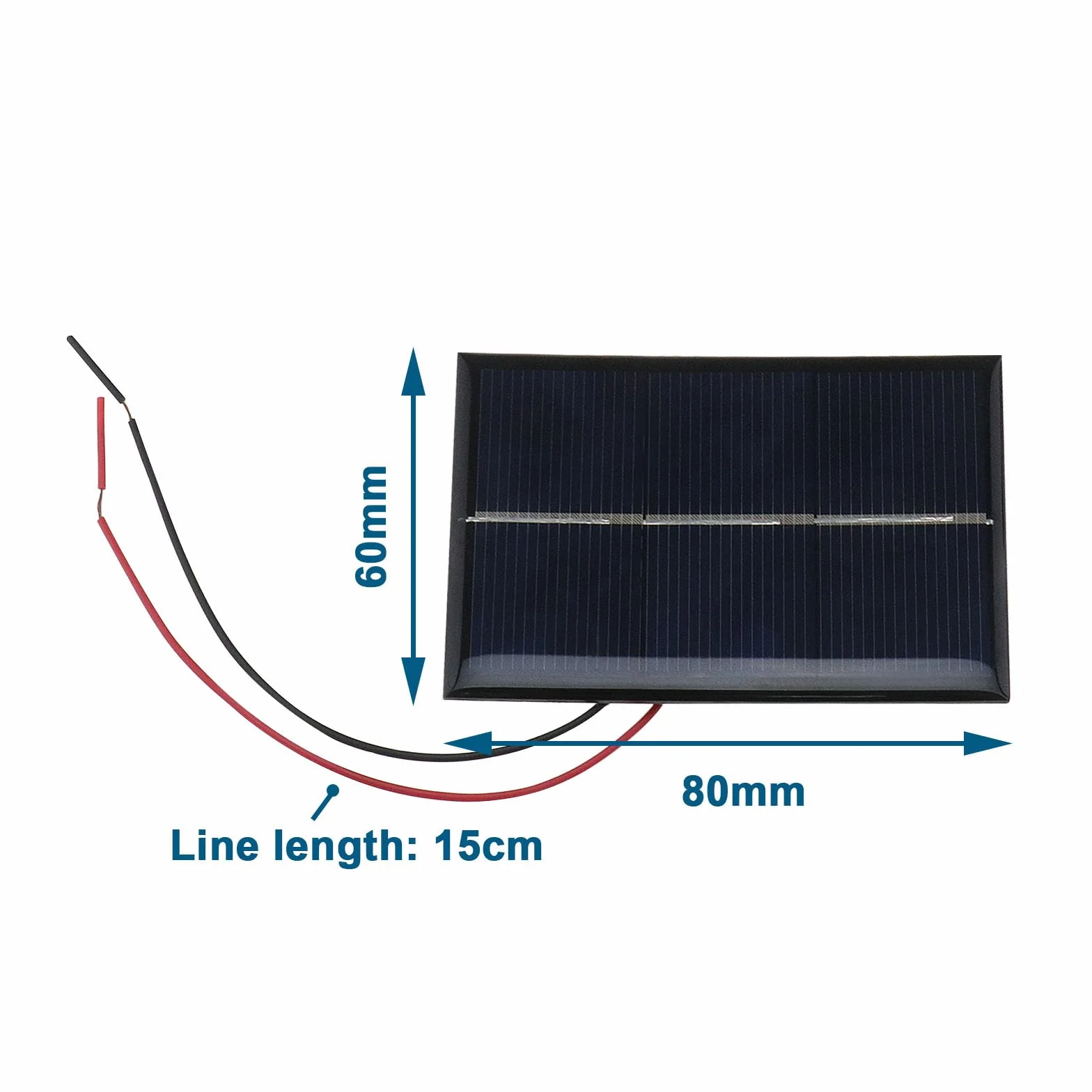 Miniaturowe panele fotowoltaiczne 60 x 80 mm, 1,5 V, 0,65 W, miniaturowe panele słoneczne, ogniwa fotowoltaiczne, zabawki solarne do energii słonecznej, DIY, projekty naukowe
