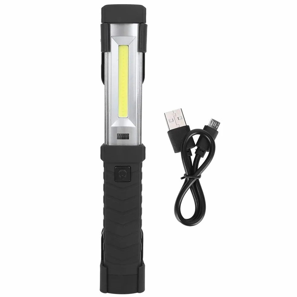 Magnetyczna Inspekcyjna, Wielofunkcyjna Latarka w Kształcie Długopisu Ładowanie USB Robocza Czarna Mini Latarka LED, Przenośne światła, Latarka