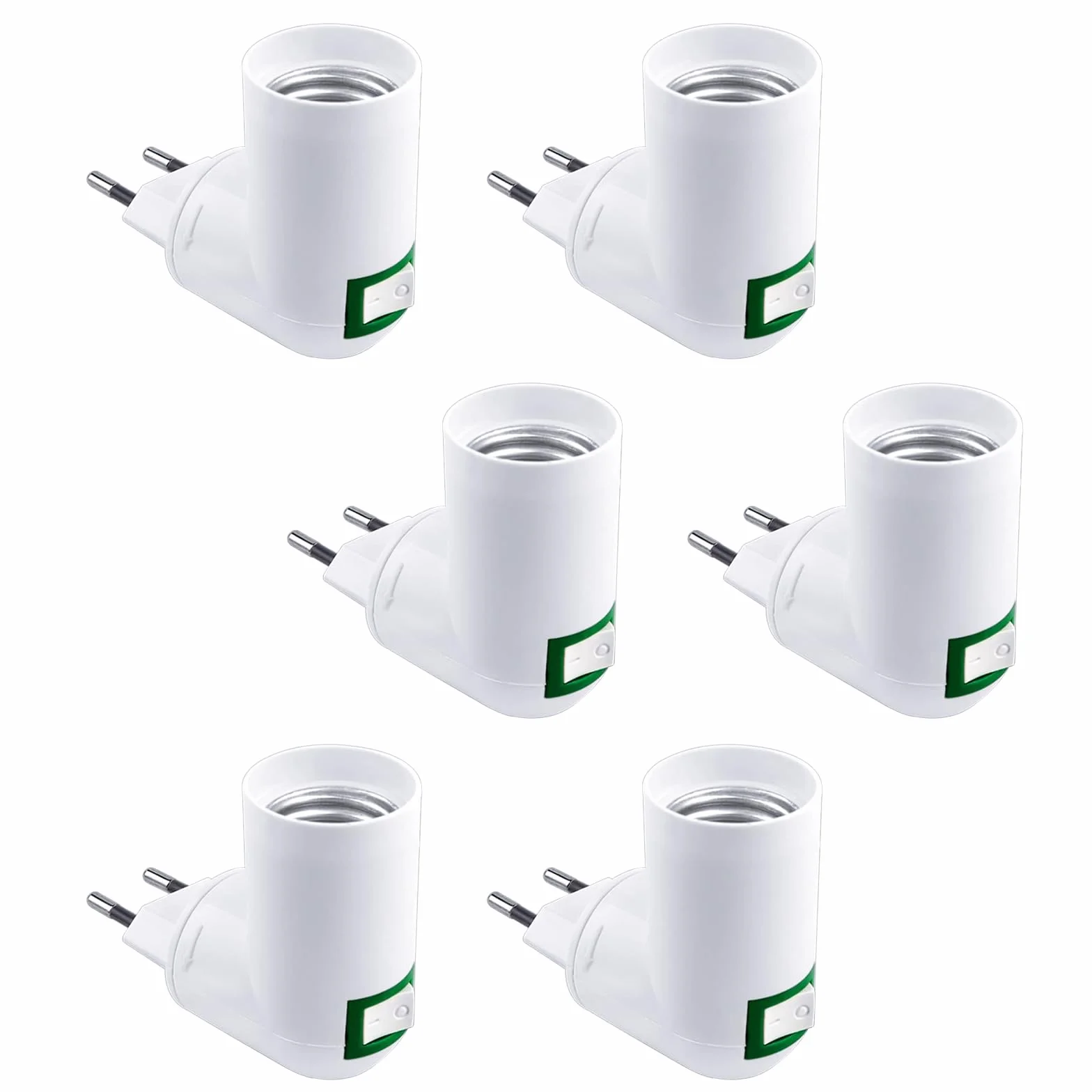 6 sztuk oprawek E27 z przełącznikiem, obrót o 180°, regulowany uchwyt do lampy, wtyczka EU, lampa do kuchni, lampa ścienna, źródło światła LED