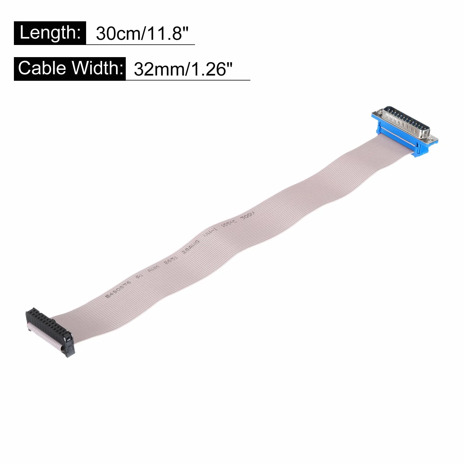 QUARKZMAN 26-biegunowy kabel płaski DB25 FC-26P 2,54 mm 30 cm szary