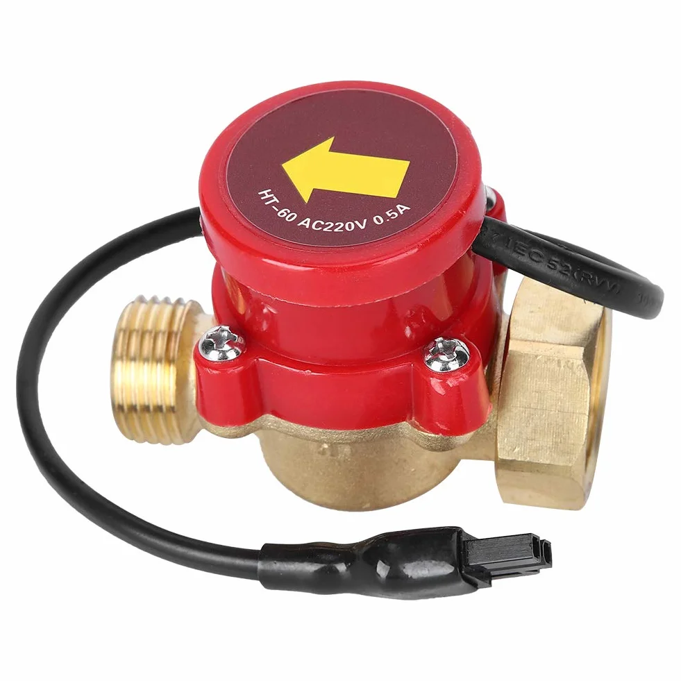 Przełącznik czujnika kontroli przepływu wody, czujnik przepływu pompy wody 220 V 90 W, automatyczne sterowanie elektronicznym zaworem ciśnieniowym cieczy