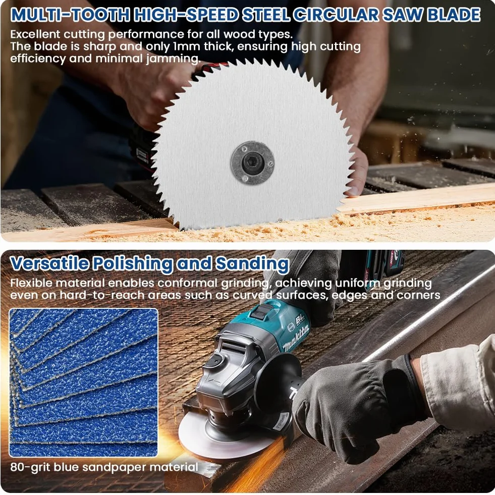 Tarcze tnące 76 mm, 10 szt. tarcz szlifierki kątowej, tarcza tnąca do szlifierki kątowej 10 mm, zestawy ostrzy do szlifowania metalu, kamienia, drewna, tworzywa sztucznego