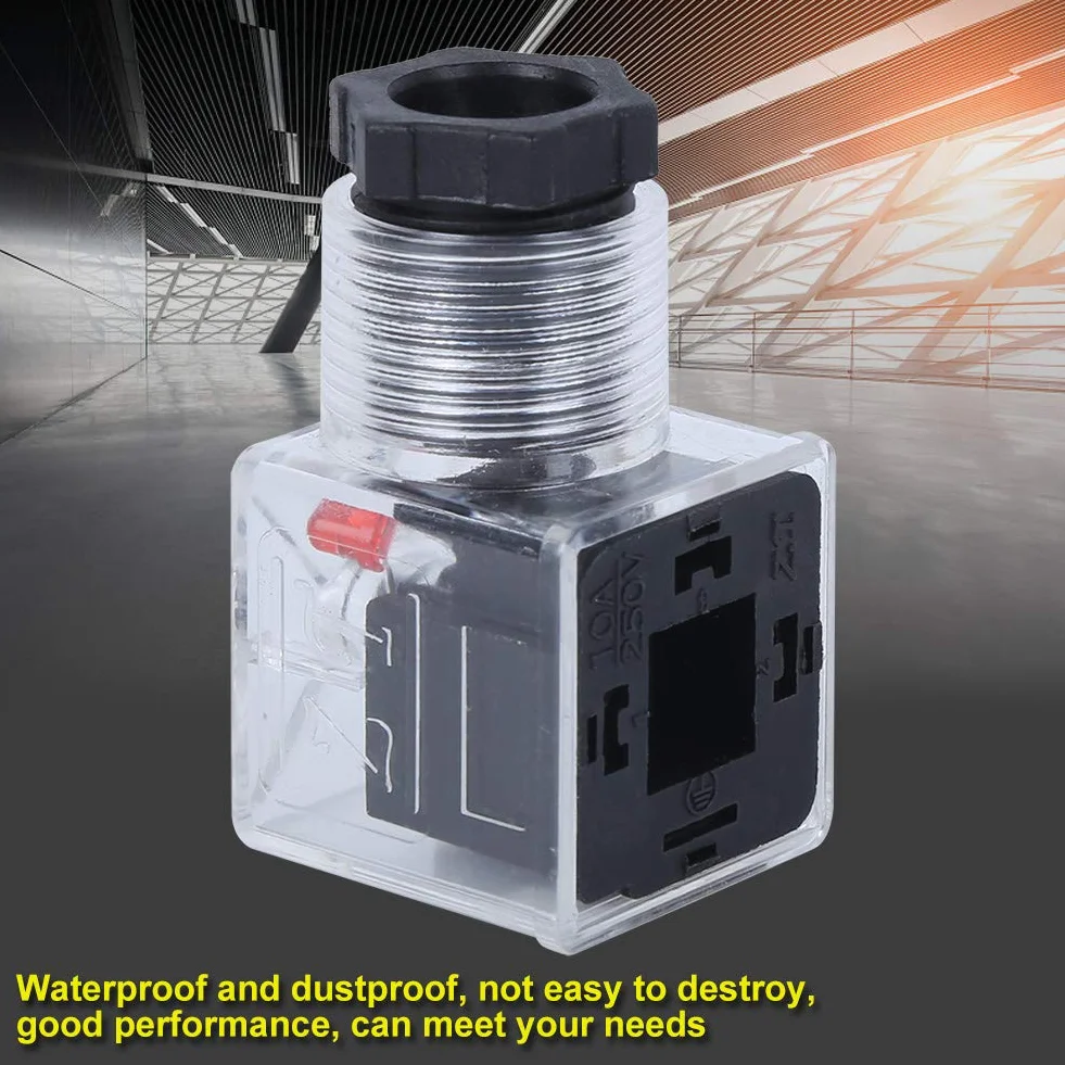 5 Szt. Wtyczka Cewki Elektromagnetycznej Zawór Hydrauliczny Przezroczyste Napięcie Uniwersalne Akcesoria Złącze Cewki Elektromagnetycznej DC 24