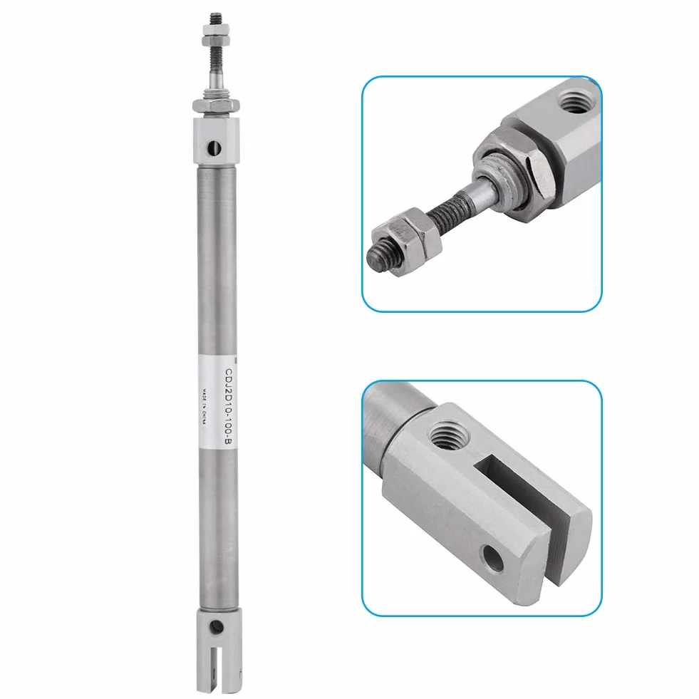 Mini Siłownik Pneumatyczny Siłownik Pneumatyczny Typu Ze Stali Nierdzewnej Cdj2D10-100-B 10 Mm Otwór 100 Mm Skok Siłownik Pneumatyczny Dwustronnego Działania