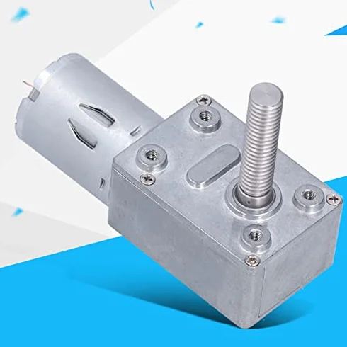 Jgy-370 Przemysłowy silnik z przekładnią ślimakową M8 Wał gwintowany Samoblokujący DC12V 10 obr./min
