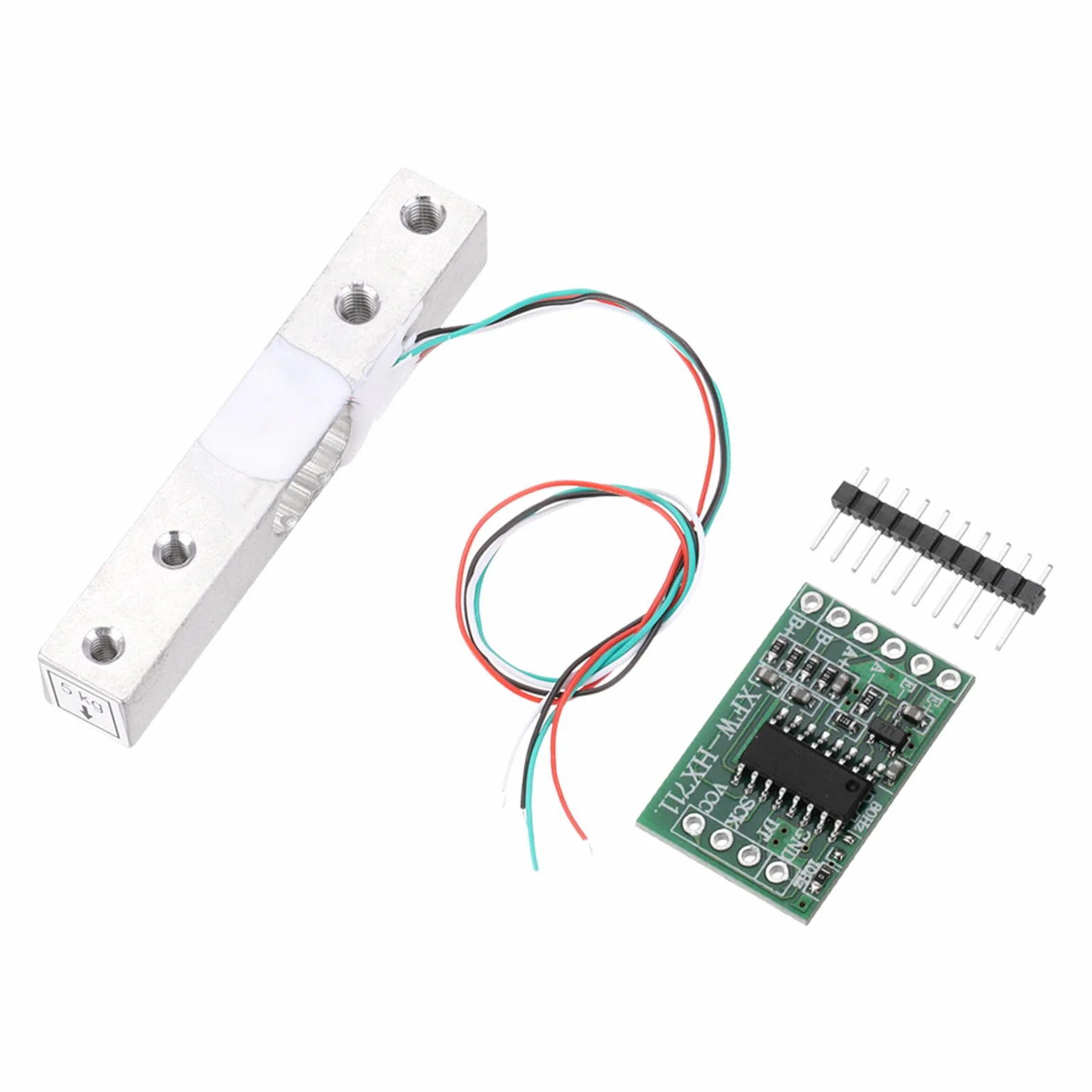 QUARKZMAN Cyfrowy czujnik wagi ogniw obciążeniowych 5 kg + czujnik ważenia moduł Hx711 24-bitowy dokładność A/D dwukanałowy do samodzielnego przenośnego zestawu elektronicznego wagi kuchennej