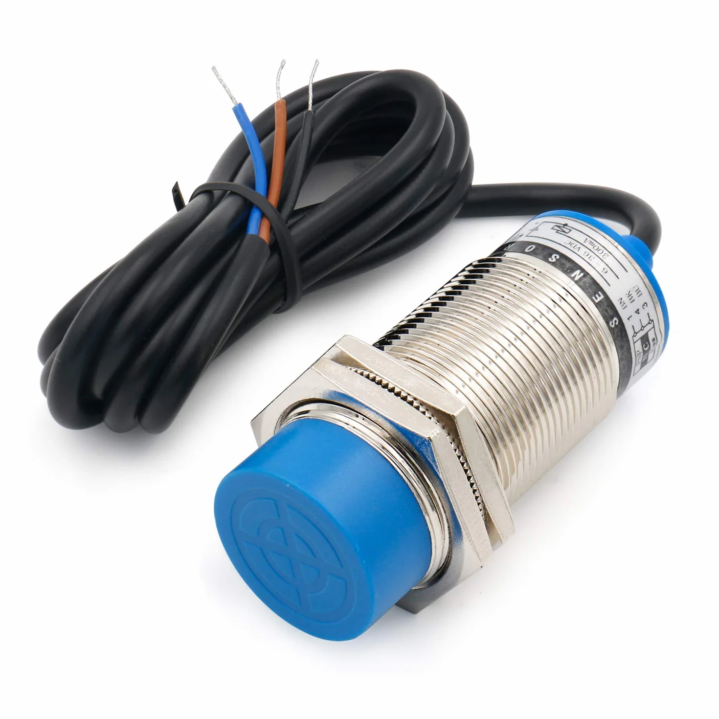 Heschen indukcyjny czujnik zbliżeniowy LJ30A3-15-Z/AY detektor 15 mm 6-36 VDC 300 mA PNP normalnie zamknięty (NC) 3-przewodowy