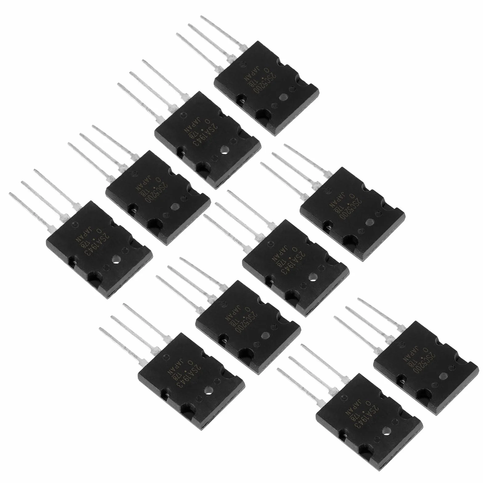 5 x + 5 x 2SC5200 tranzystor audio, 5 par czarny 2SC5200 połączenie wysokiej wydajności