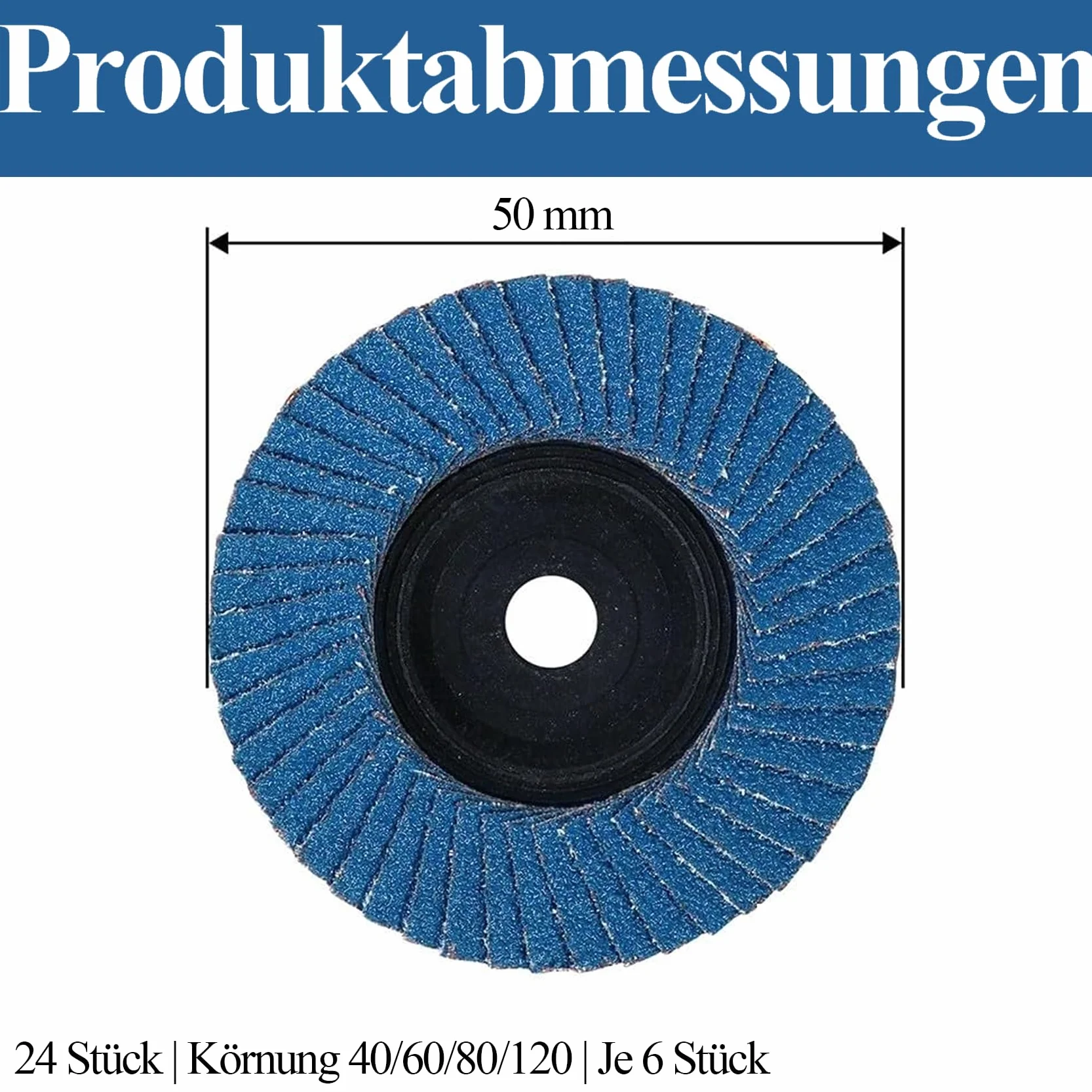 ANBOO 24 szt. tarcze wachlarzowe 50 mm tarcze szlifierskie