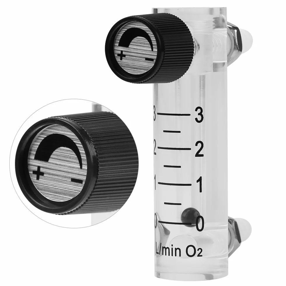 Przepływomierz gazu 0-3LPM z zaworem sterującym 8 mm, ciśnienie ≤0,6 MPa