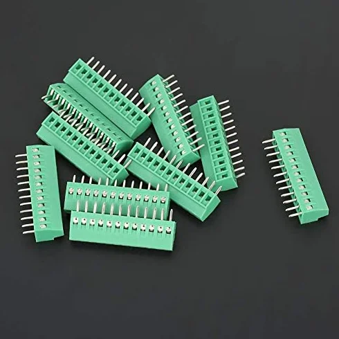 10 szt./zestaw 12 pinów 2,54 mm skok PCB śruba złącze blokowe stabilne zielone PCB uniwersalna śruba
