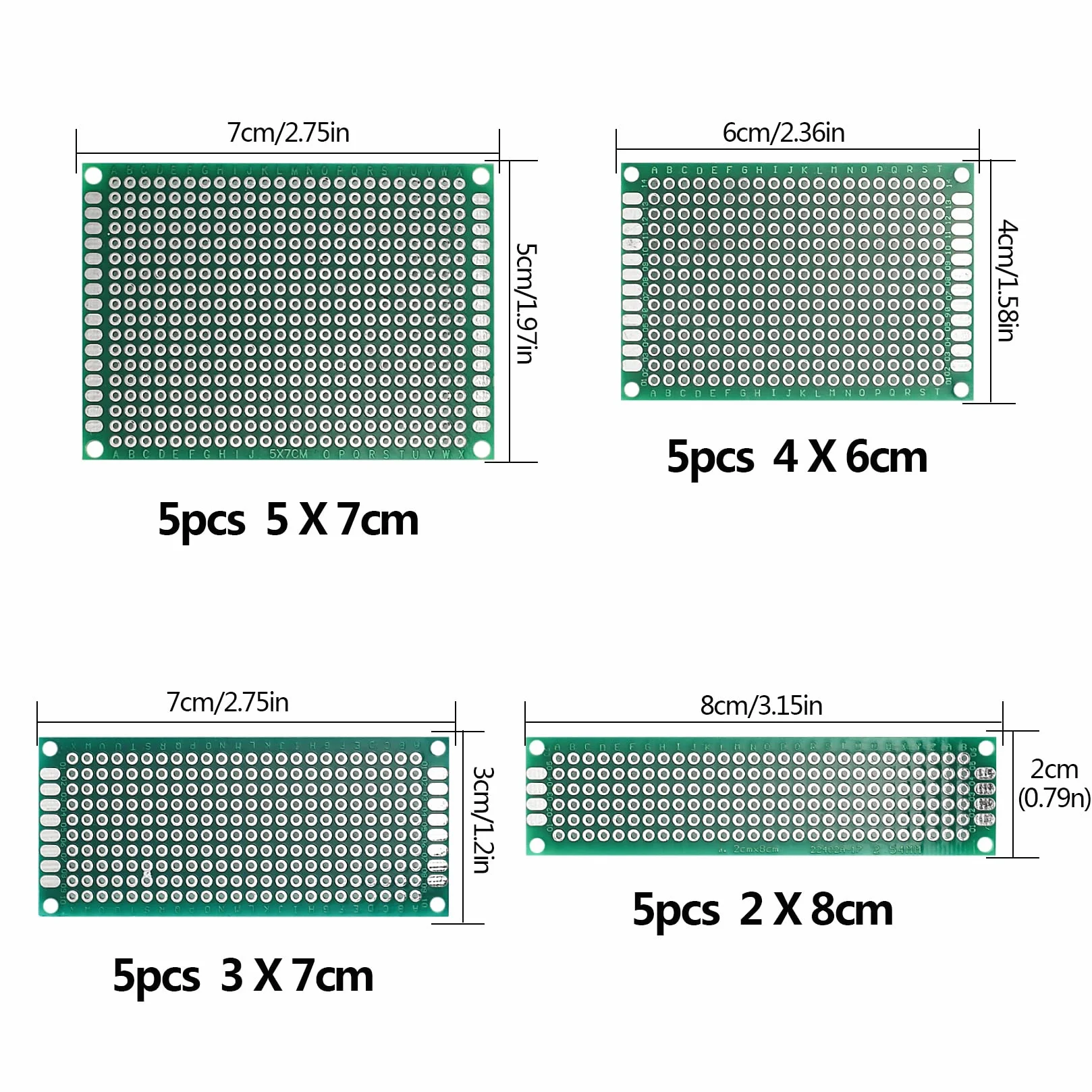 Zestaw 68-dwustronnych Perforowanych Uniwersalnych Płyt Dołkowych, 20 Sztuk Pcb, 20 Męskie Żeńskie Złącza, Gniazdo 40 Pinów, 12 2P & 3P Złącza Śrubowe, 16 Nylonowych Kolumn Szesciokątnych