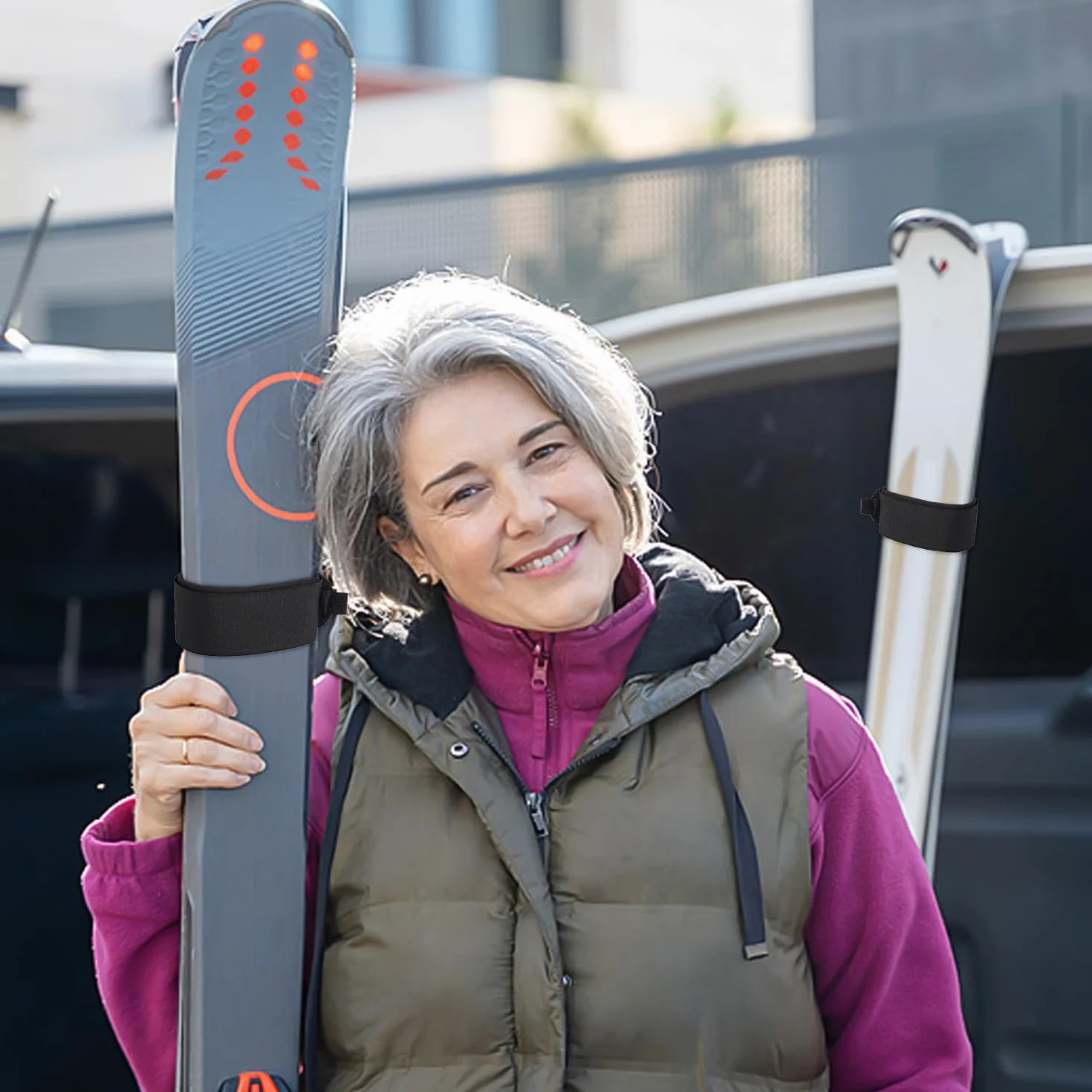 8 sztuk pasków narciarskich, narzędzia do mocowania snowboardu, nylonowe paski, elastyczne paski, regulowane paski