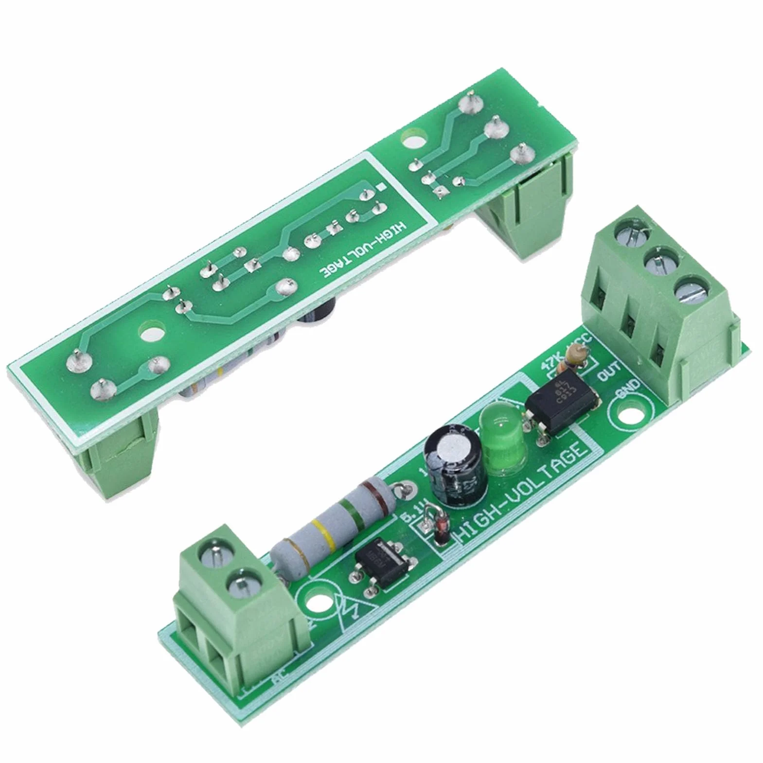 5 szt. 1-kanałowy 220 V AC moduł transoptyczny / 220 V transoptor izolacja mikrokontrolera/wykrywanie obecności napięcia 220 V / może być podłączony do PLC, wyjście poziomu TTL