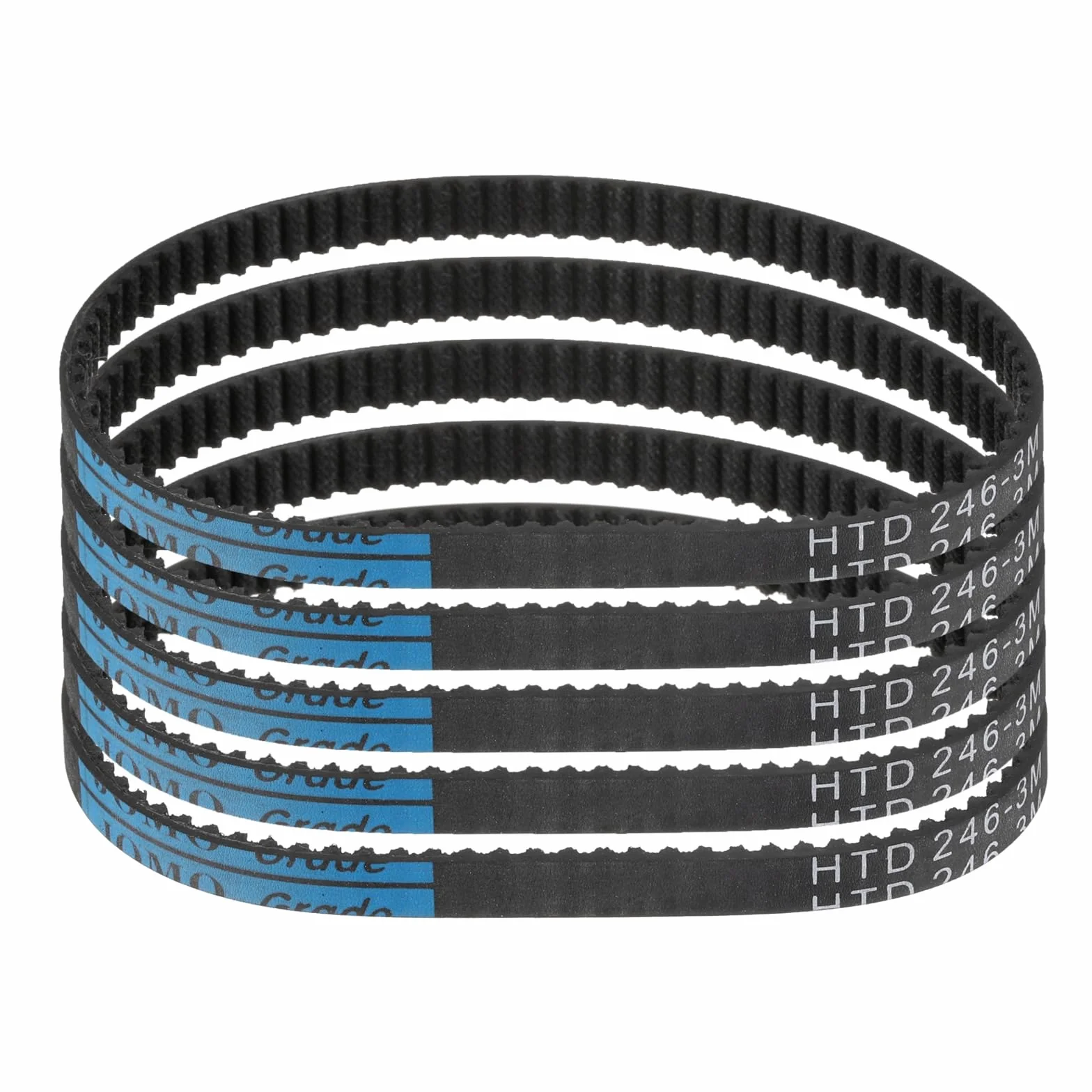 QUARKZMAN 5 sztuk HTD-3M gumowy pasek rozrządu 82 zęby, długość kroku 246 mm x szerokość 6 mm x wysokość 2,4 mm, zamknięty pasek rozrządu koła pasowego