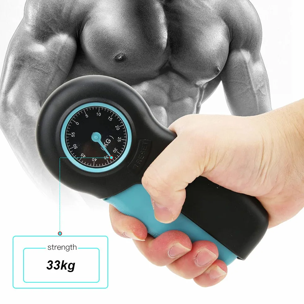 Ausla Ogromny ekran mechaniczny Wrist Enhancer miernik siły chwytu nóż ręczny (ciemnoniebieski)