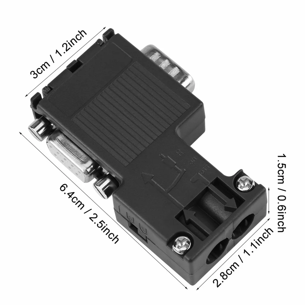 Interfejs kabla do programowania 90° Kompatybilny ze złączem Profibus PLC 6ES7 972-0BB12-0XA0 z interfejsem kabla DP