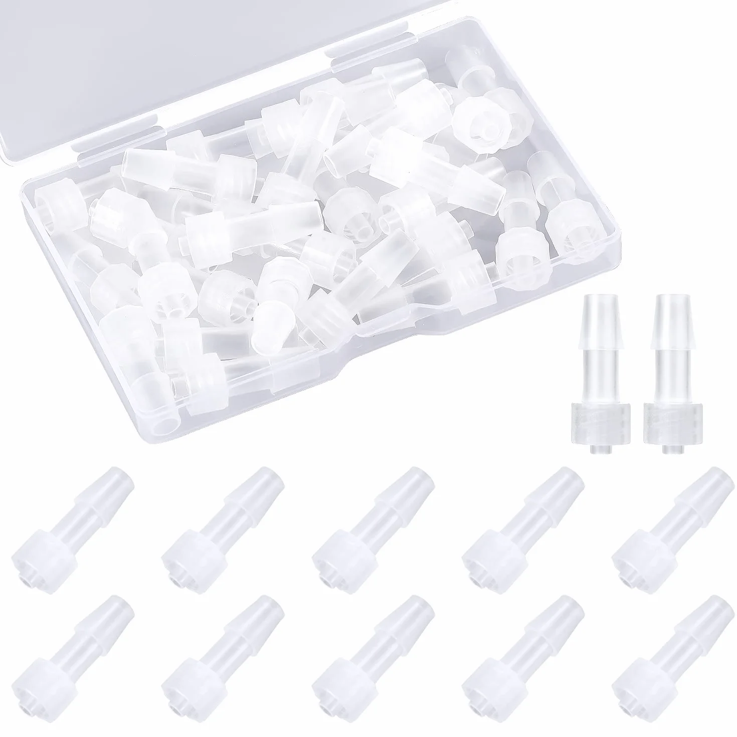 30 Szt. Luer Lock 1/4 Cal, Przezroczysty Meski Zlacze Luer Lock Adapter Strzykawki do Adapter Lacznika Strzykawki