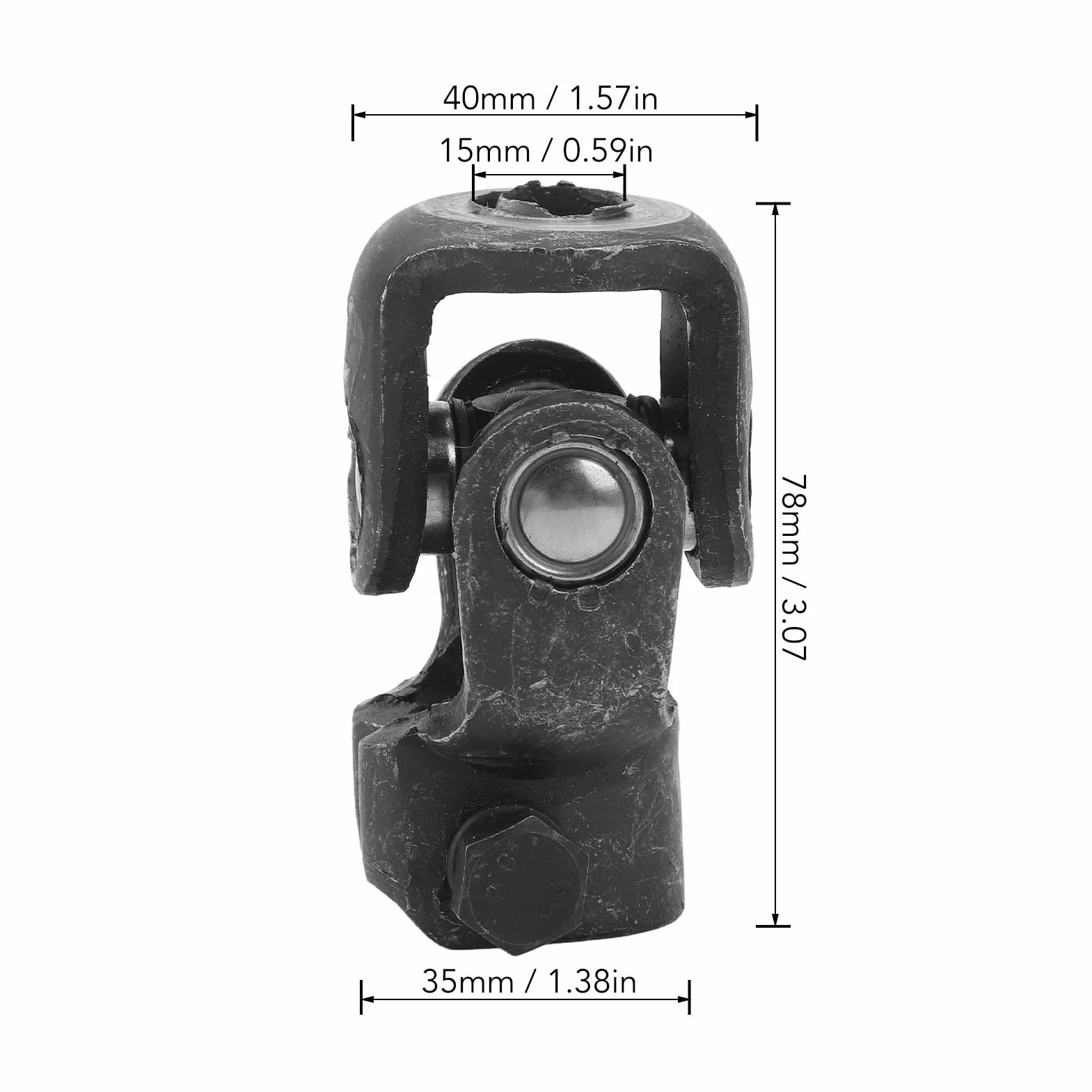 Przegub Uniwersalny Układu Kierowniczego 36T 15mm Stop Stali Heavy Duty do Gokartów Quadów UTV