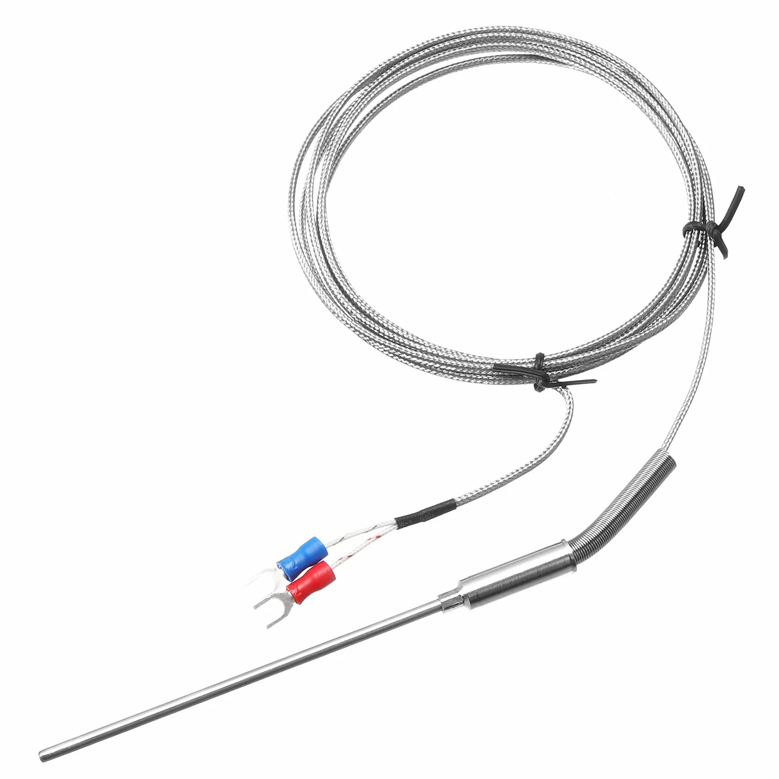 QUARKZMAN Typ K termoelement sonda sonda 3 x 100 mm drut 0 do 1000°C (32 do 1832°F) stal szlachetna