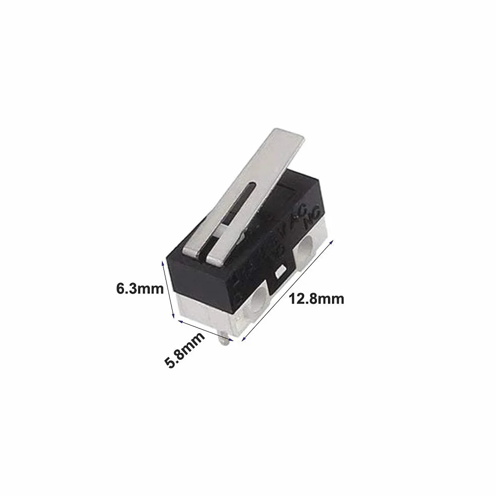 GTIWUNG 35szt Przełącznik Micro SPDT 1NO 1NC 1A 125V AC z długim zawiasem Dźwignia
