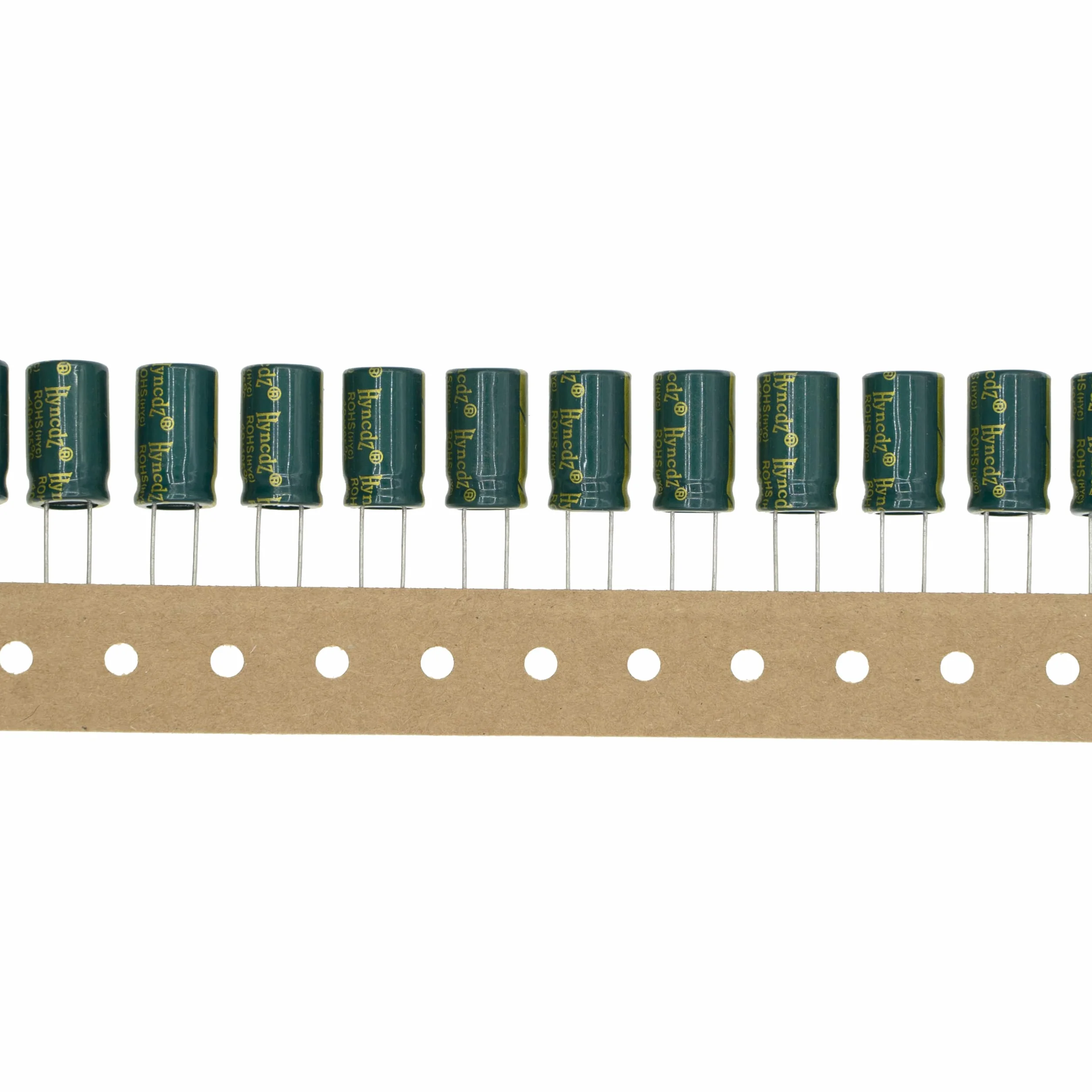 50 sztuk 25V 1000UF 10x17mm Wysokoczęstotliwościowy, niskim ESR, wtykowy kondensator elektrolityczny aluminiowy w zielonej koszulce 25 Volt 1000 UF