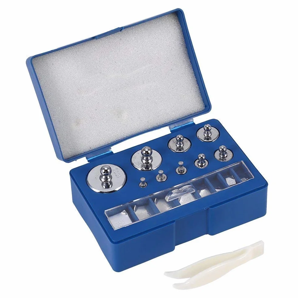 17 sztuk 10 mg - 100 g kalibracja wagi gram stali, klasa M2 dokładność +/-0,003 g do cyfrowej kieszeni, biżuterii, wagi, laboratorium, uniwersytetu, ciężarków