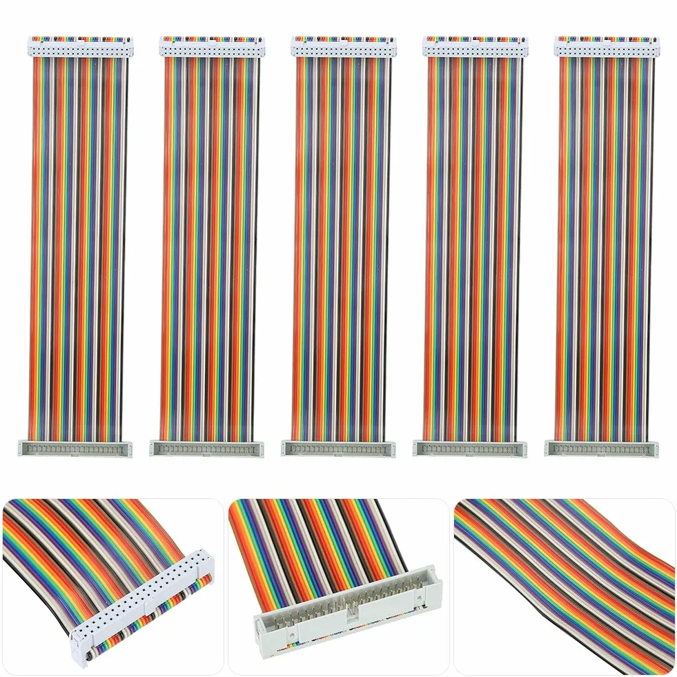 Kabel GPIO 40-pinowy męski na żeński płaski taśmowy 5 sztuk