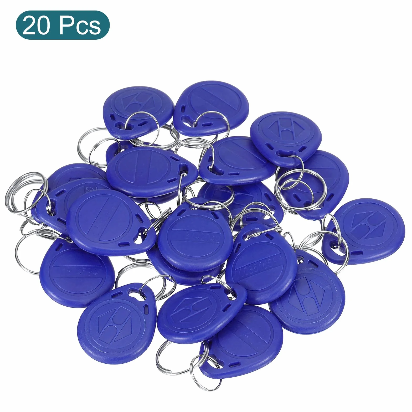 sourcing map 20 Pack RFID 125 kHz karta brelok do kluczy Tag Token niebieski