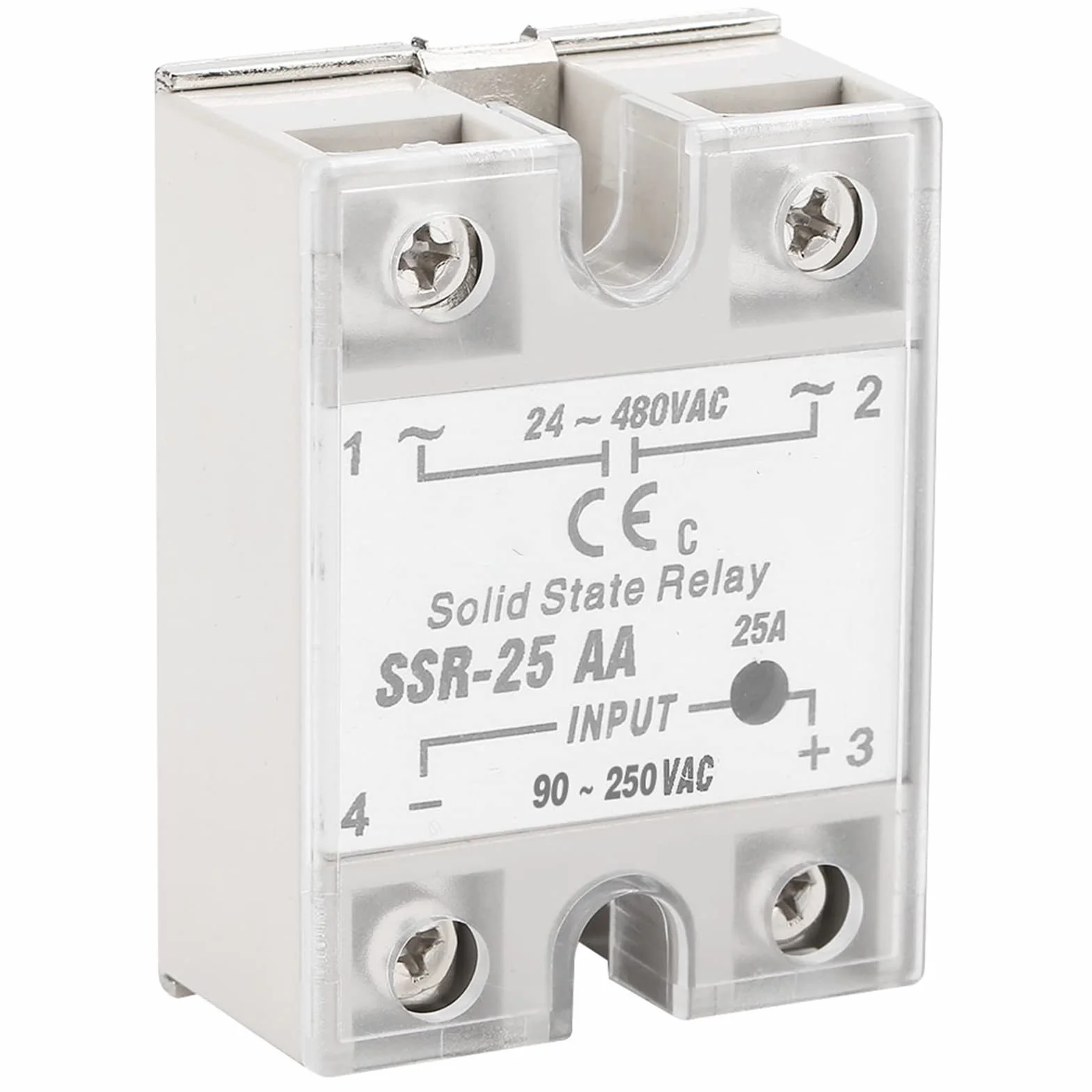 Przekaźnik Półprzewodnikowy SSR-25 AA 25A 240V AC 90-250V AC 24-480V AC