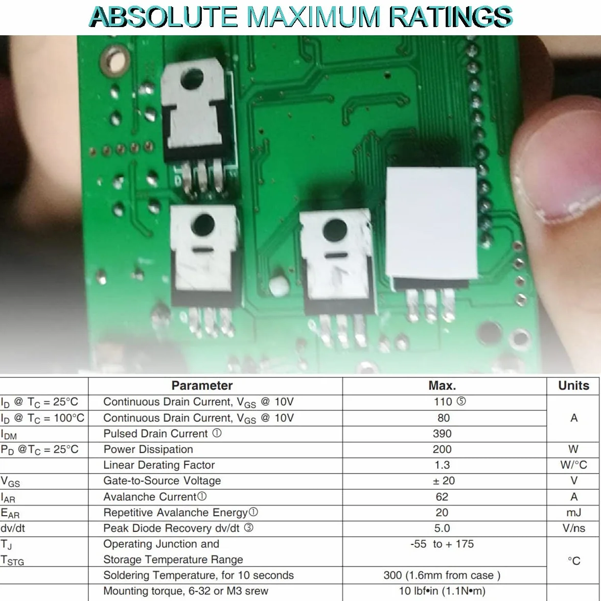 IRF3205 tranzystor MOSFET N-kanał 110A 55V TO-220AB z radiatorem