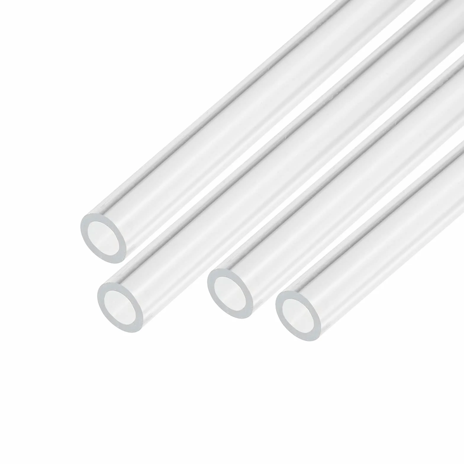 sourcing map Akrylowa przezroczysta sztywna rura okrągła 4 mm ID 8mm OD 6" do lamp i latarni, system chłodzenia wodą