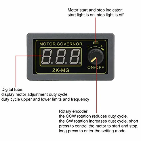 Regulator prędkości silnika PWM 5V 12V 24V Ściemniacz LED Cyfrowy enkoder
