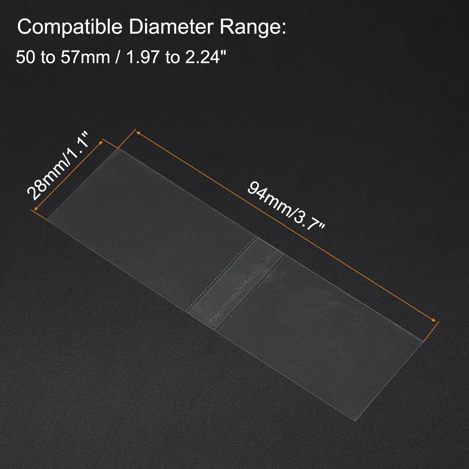 PATIKIL 94x28mm PVC perforowane opaski termokurczliwe, 250 sztuk folii termokurczliwej do butelek słoiki puszki pudełka nadają się do korków o średnicy od 1,97 do 2,24 cala, przezroczyste